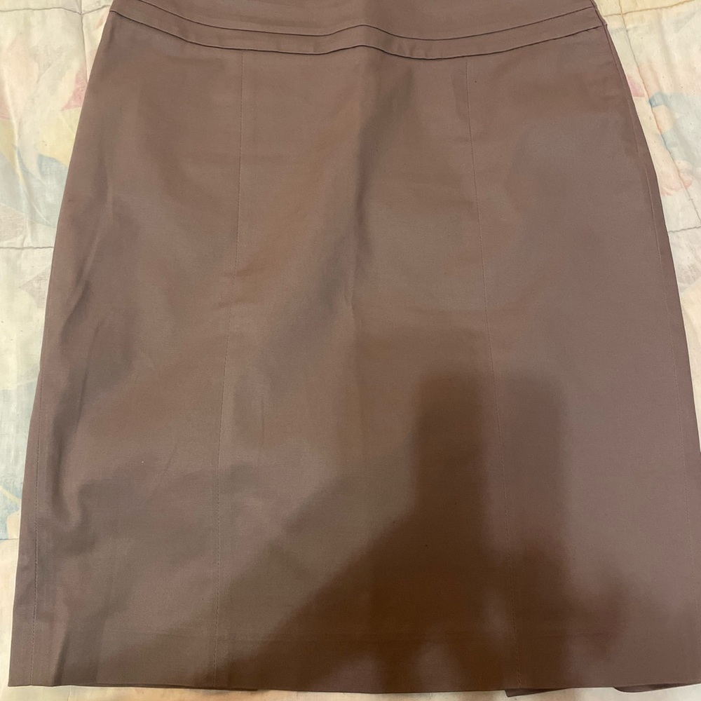 Classic Brown Pencil Skirt - Women's